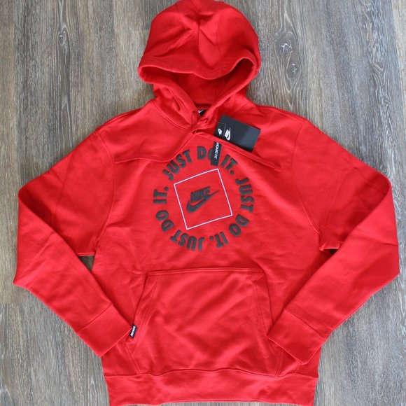 Nike Other - NWT NIKE MEN'S JUST DO IT HOODIE SWEATSHIRT RED